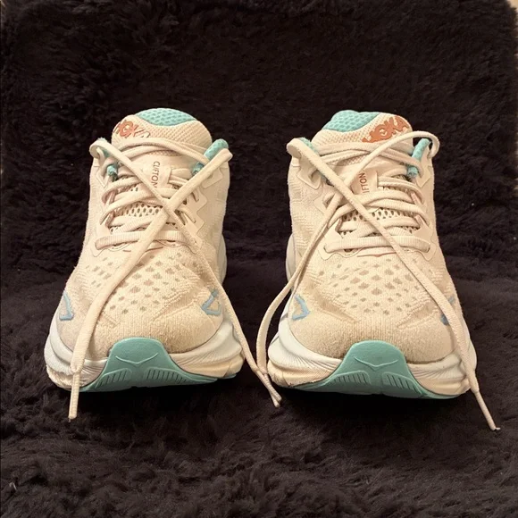 HOKA CLIFTON 9 - WHITE AND LIGHT BLUE - with BOX - Picture 10 of 15